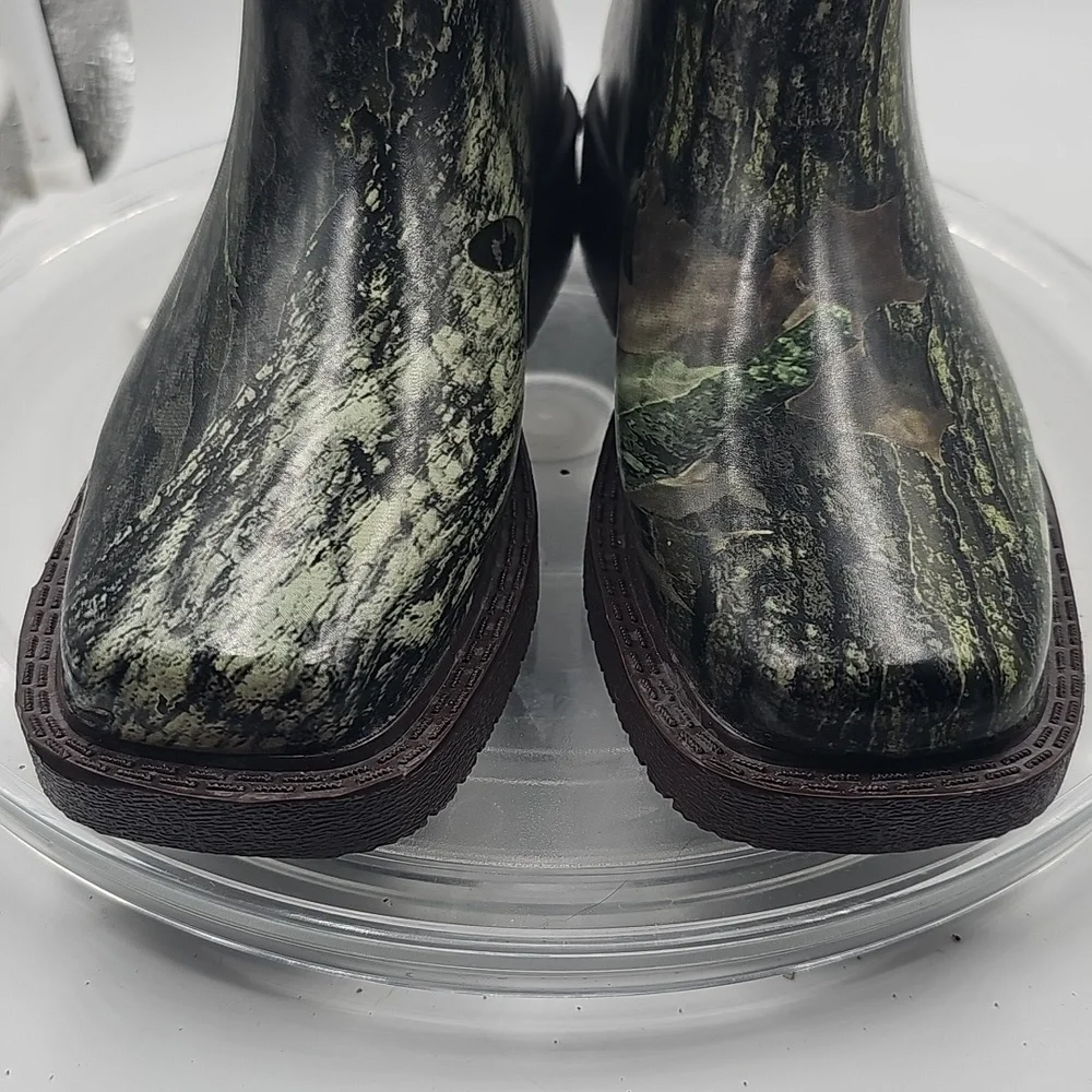 Mossy Oak Kids Camo Rain & Snow Boots - Green/Brown Size 12/13